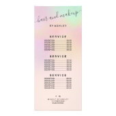 Carte Publicitaire élégant holographique ombre perle nacre arc-en-cie (Dos)