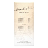 Carte Publicitaire Elégant peintre de maquillage en marbre blanc or c (Dos)