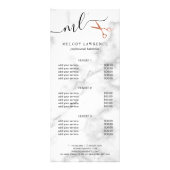 Carte Publicitaire Elégant rose en cuivre ciseaux en or coiffeuse (Devant)