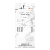 Carte Publicitaire Elégant rose en cuivre ciseaux en or coiffeuse (Dos)