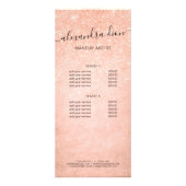 Carte Publicitaire Elégant rose en cuivre or parties scintillant maqu (Dos)