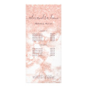 Carte Publicitaire Elégant rose en cuivre or parties scintillant maqu (Dos)