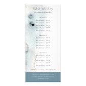 Carte Publicitaire Elégant Soft Aqua Blue Gold Beach Service Prix (Devant)