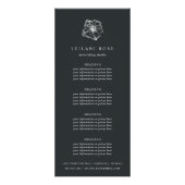 Carte Publicitaire Élégante fleur d'Hibiscus argenté | Tarification/S (Devant)