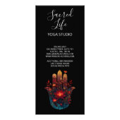 Carte Publicitaire Ember Lotus | Conception de la main Hamsa (Dos)