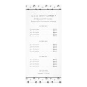 Carte Publicitaire Empreintes de pattes blancs gris-noir Services de  (Dos)