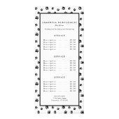 Carte Publicitaire Empreintes de pattes noirs Services d'installation (Dos)