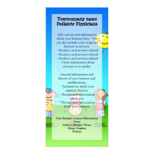 Carte Publicitaire Enfants jouant dehors un jour ensoleillé