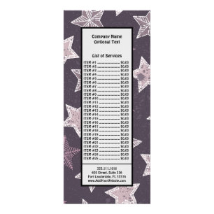 Carte Publicitaire Étoiles Blanches Violettes Ciel Étoilé Espace Astr