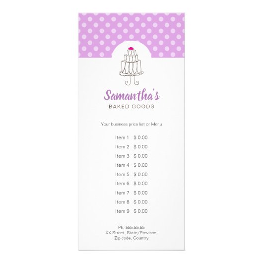 Carte Publicitaire Faites la boulangerie cuire au four de (Devant)