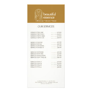 Carte Publicitaire Femme Feuille Moon Arch SKINCARE Wellness Day Spa