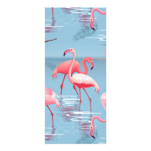 CARTE PUBLICITAIRE FLAMANTS ROSES MOTIF 1