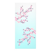 Carte Publicitaire Fleur de cerisier rose TurquoisPrix de service (Dos)