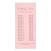 Carte Publicitaire fleuriste mariage élégant rose (Dos)