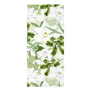 Carte Publicitaire Fleurs Aquarelles Blanches 2