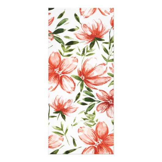 Carte Publicitaire Fleurs Aquarelles Rouges (Devant)