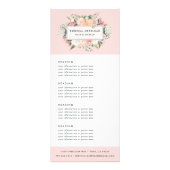 Carte Publicitaire Floral antique | Tarification ou services (Devant)