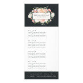 Carte Publicitaire Floral antique | Tarification ou services (Devant)