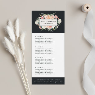 Carte Publicitaire Floral antique Tarification ou services