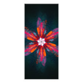 Carte Publicitaire Flore Mandala Flowers Orange Red Blue Abstract (Dos)