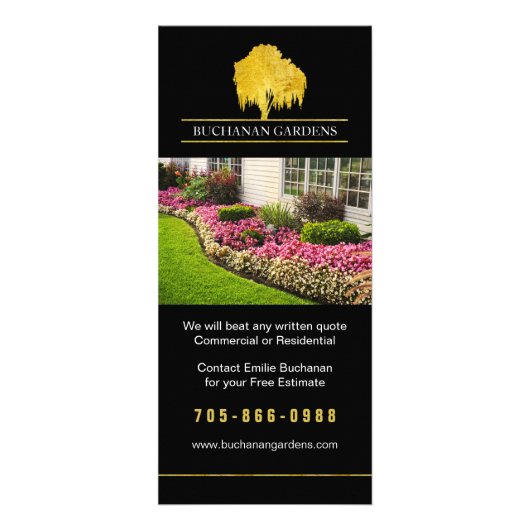Carte Publicitaire Flyer tarif Gardener (Devant)