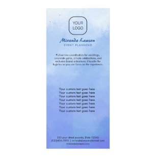 Carte Publicitaire Fond aquarelle