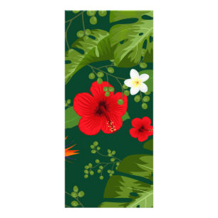 Carte Publicitaire Fond de fleurs tropicales 8