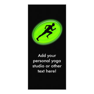 Carte Publicitaire Forme physique verte de lueur et logo personnel de