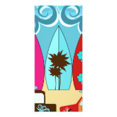 Carte Publicitaire Fourgons hippies surfants sans valeur de plage de (Dos)