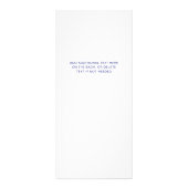 Carte Publicitaire Géode bleu et or | Service Tarifs Salon (Dos)