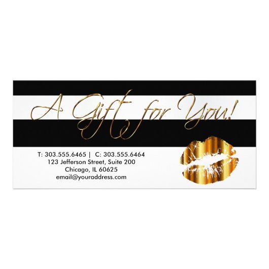 Carte Publicitaire Gold Lips - Certificat cadeau (Devant)