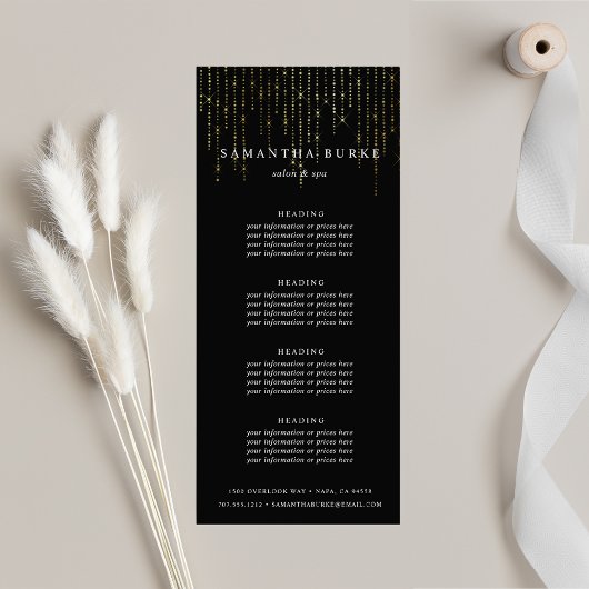 Carte Publicitaire Gold Marquee | Tarification ou services