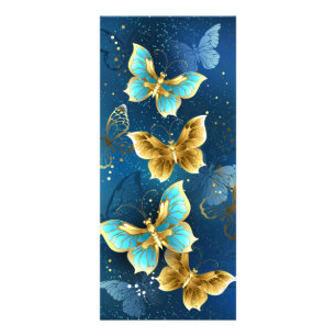 Carte Publicitaire Golden butterflies