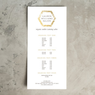 Carte Publicitaire Golden Palms Spray Tanning Salon Logo sur White