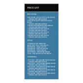 Carte Publicitaire Gratte-ciel, Service de nettoyage Tarifs (Dos)