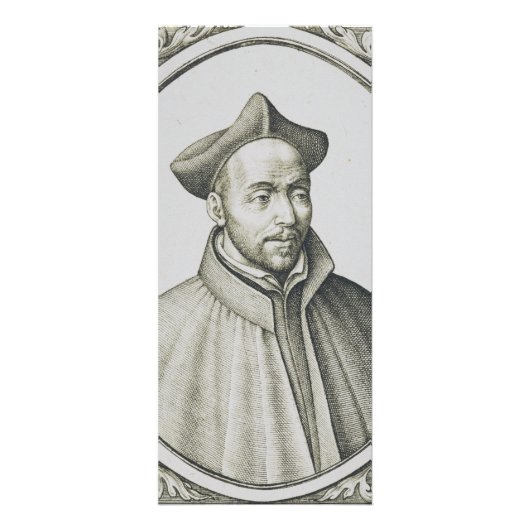 Carte Publicitaire Gravure antique de Saint Ignace de Loyola Art anci (Devant)