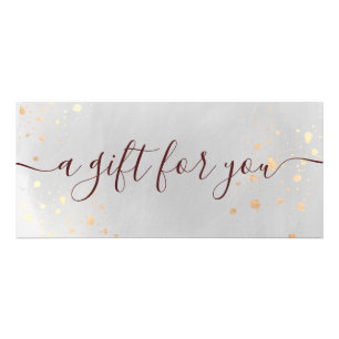 Carte Publicitaire Gris Aquarelle Script Spa Certificat cadeau