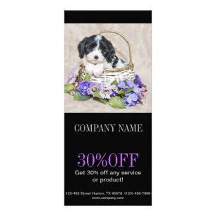Carte Publicitaire Groomer mignon d'animal familier de garde