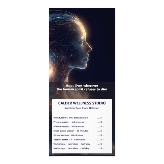 Carte Publicitaire Guérison énergétique par impulsion céleste (Devant)