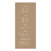 Carte Publicitaire Guide de tarification de Lash Brow Bar Beauty Salo (Dos)