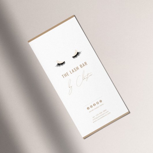 Carte Publicitaire Guide de tarification de Lash Brow Bar Beauty Salo