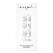 Carte Publicitaire Guide de tarification | Simplement juste (Devant)