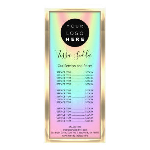 Carte Publicitaire Holographe Holographe du logo Massage du corps de