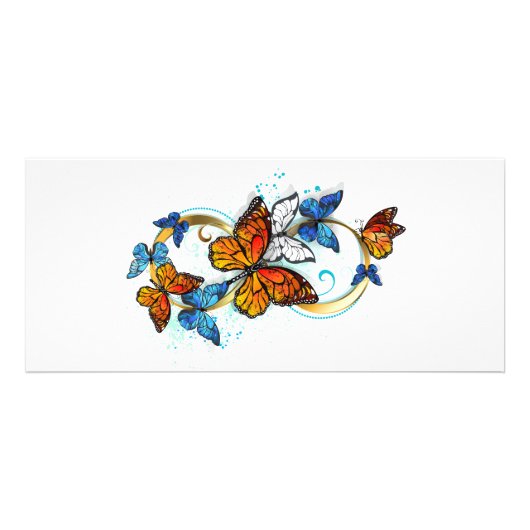 Carte Publicitaire Infini de papillons monarques (Devant)