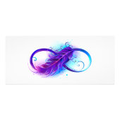Carte Publicitaire Infinity with purple feather (Devant)