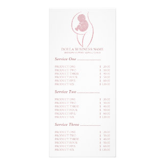 Carte Publicitaire Infirmière de grossesse Doula Rose tendre