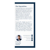 Carte Publicitaire Information du planificateur financier blanc et bl (Dos)