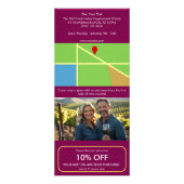 Carte Publicitaire Informations touristiques marketing vignoble vigno (Dos)