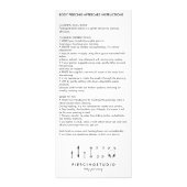 Carte Publicitaire Instructions de suivi Corps Piercing transparent (Devant)