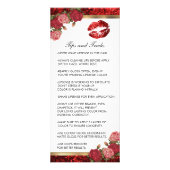 Carte Publicitaire Instructions Lipsense Red Rose Parties scintillant (Dos)